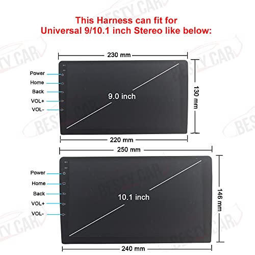 Bestycar 16pin Car Stereo Wiring Harness Adapter with Canbus Box for Mitsubishi Outlander Pajero Support OEM Rockford Amplifier Camera SWC USB