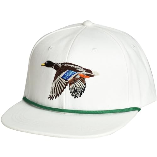 Image of EDTREK Performance Outdoorsman Snapback Truck Hat with Flat Brim - Unique Animal Embroidery