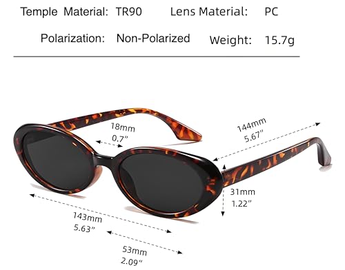 Two pairs of retro classic oval small and rectangle sunglasses for women4