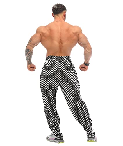 Men's Loose Fit Sweatpants with Pockets, Breathable Lifestyle Gym Muscle Pants, Plus Size Track Pants4