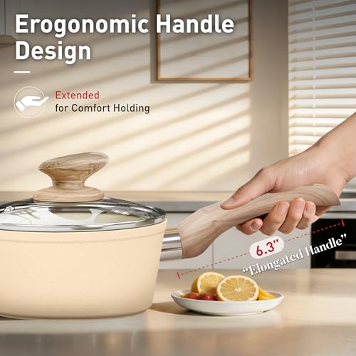 Image of DishDelight Kitchen Pots and Pans Set, 12 Piece Cookware Sets Non Stick | Granite Pans Set for Cooking, Compatible with Induction, Gas & Electric Stoves, PFOA & PFOS Free, Even Heating, Easy to Clean