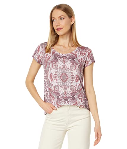 Lucky Brand Womens Printed Scoop Neck Tee - Main Image