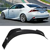 Rear Spoiler Compatible with Lexus IS200t IS250 IS300 IS350 XE30 2014-2020, Carbon Fiber Pattern PSM Duckbill Style Trunk Lip Spoiler – WheelX
