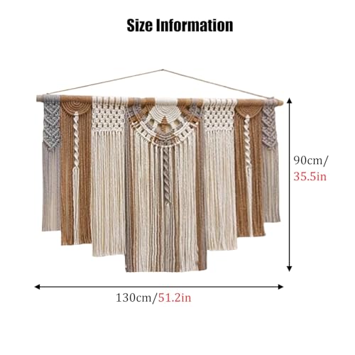 Tenture macramé pour habiller un grand mur vide au-dessus du canapé - 5