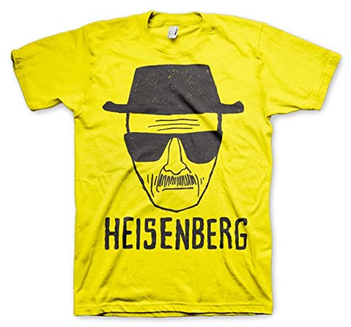 Breaking Bad t-shirt jaune Heisenberg imprimé croquis pour homme et femme collection geek