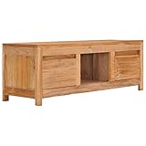⭕Este mueble de TV rústico está hecho de madera de teca maciza, proporcionando un soporte de base resistente y duradero.