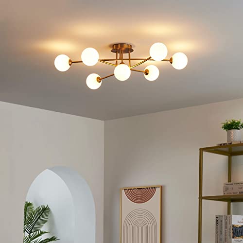 Plafonnier tendance métal Estrela KOSILUM éclairage salon 7 G9