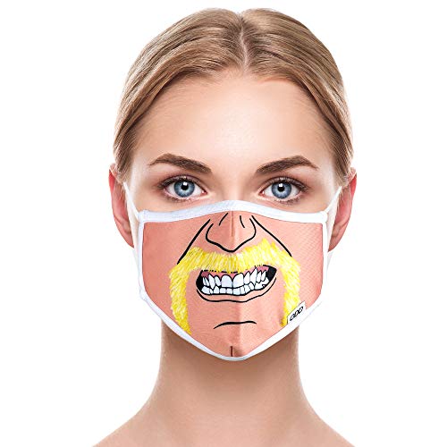 Odd Face Mask Cloth Face Shield Washable, Hulk Hogan, Hulk Cartoon Face, Adult Men's & Women's