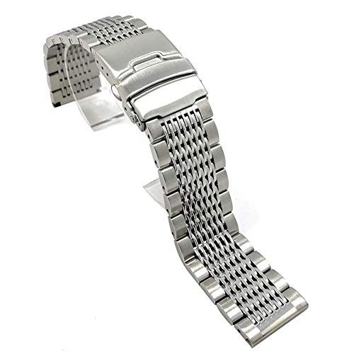 Correa de acero inoxidable antialérgica de 24mm para solucionar roturas de pulsera