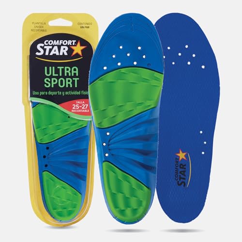 Catálogo para Comprar On-line Plantillas para comprar online. 50 Plantillas Deportivas Ultra Sport de Doble Densidad: Absorción de Impactos y Estabilidad para Pies Planos y Arcos Altos, Tallas 25-27