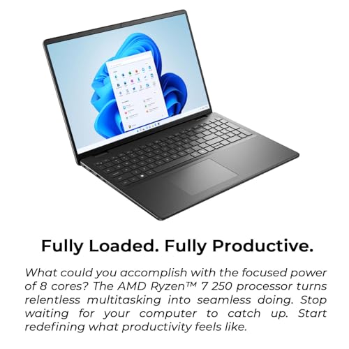 Image of Dell 16 inch FHD+ 2K Touchscreen Laptop, 2026 Edition | AMD High-Performance Ryzen 7 CPU | 16GB DDR5 RAM, 1TB Storage (512GB SSD + 500GB External) | Backlit Keyboard | Copilot AI | Business & Academic
