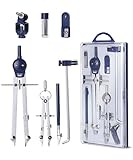 Mr. Pen- Professional Geometry Set Metal Compass, 7 pcs, Geometry Precision Tool Set with Shatterproof Storage Box, Drafting Tools & Drafting Kits