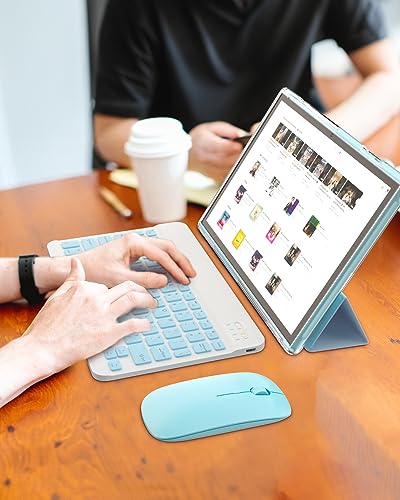 Image of Android Tablet 2 in 1 with Keyboard Case Mouse Stylus, 10 inch Tablet Android 15 Tablets PC, 8GB RAM+32GB ROM Support 1TB Expandable, 6000mAh Battery 10.1 inch Tableta 2MP+8MP Dual Camera WiFi-6 Tablets