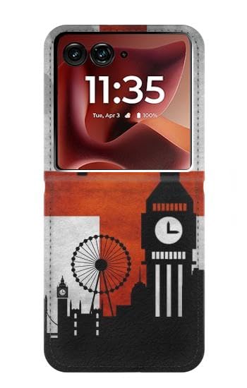 Étui clapet Motorola Razr 50 Ultra Angleterre avec porte-cartes