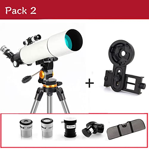 Telescopios para astronomía para adultos con lente grande de 80 mm 3