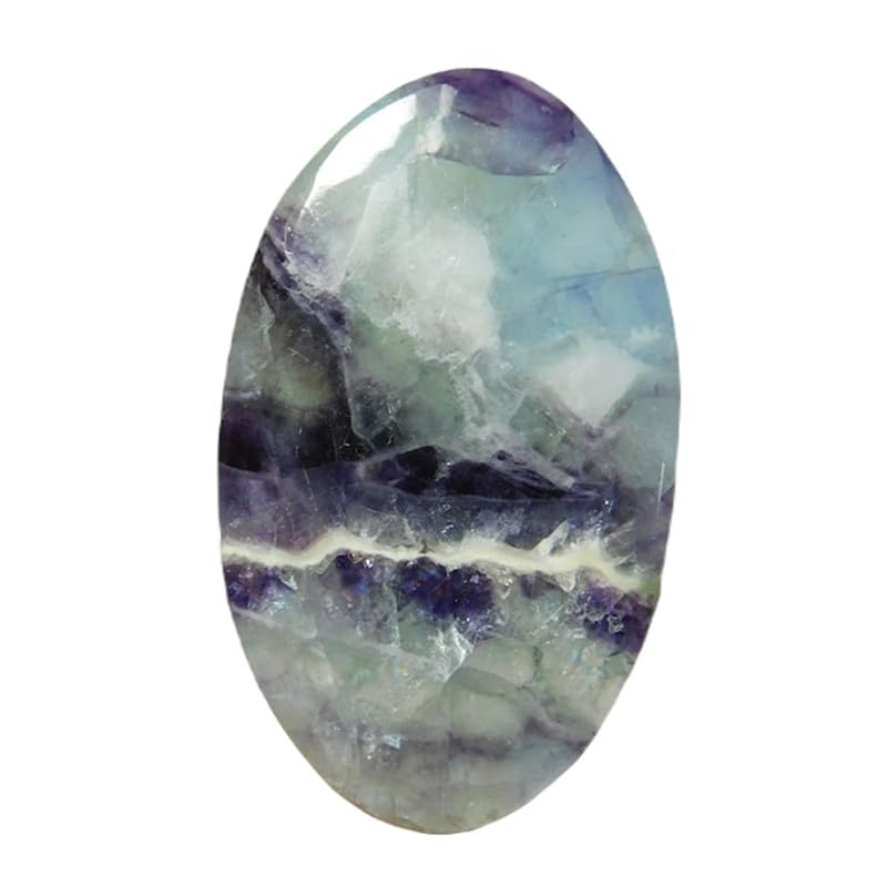 Fluorite naturelle 37x22mm : Finis les cabochons ternes pour vos bijoux