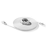 Hexagon Network - Ethernet Cable Cat6 Flat 50ft White, Network Cable Cat 6 Flat Slim Ethernet Patch Cable, Internet Cable With Snagless RJ45 Connectors - 50 Feet White