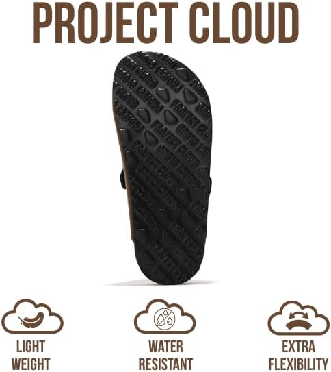 Project Cloud 100% Genuine Leather Kids Clogs with Natural Cork Footbed & Memory Foam Insole Arch Support - Non-Slip Clogs for Kids - Slippers Sandals for Boys & Girls Footwear - Image 5