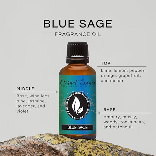Image of Eternal Essence Oils Blue Sage 30ml Premium Fragrance Oil - for Candle, Soap Making, Aromatherapy, Diffusers, Home Care, & Humidifiers