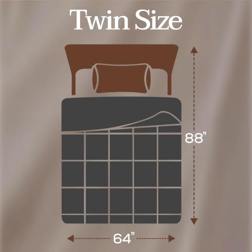 Image of Utopia Bedding Twin Comforter, Duvet Insert, Grey, 64 x 88 Inches