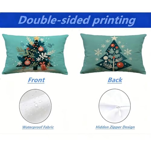 Housse de Coussin Extérieur Imperméable Turquoise pour Protéger du Soleil