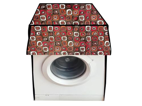 Image of GURU ISHMA Front Load Fully Automatic Washing Machine Cover for 8.5kg to 10kg | Waterproof & Dustproof Polyester Cover with Zip Closure | Suitable with Samsung, IFB, LG, Bosch & More (67 x 67 x 87 cm)