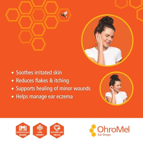OhroMel | Ohrentropfen bei Ohrbeschwerden | bei kleinen Wunden, Juckreiz, Schuppen & Irritationen im Gehörgang | mit reinem Honig