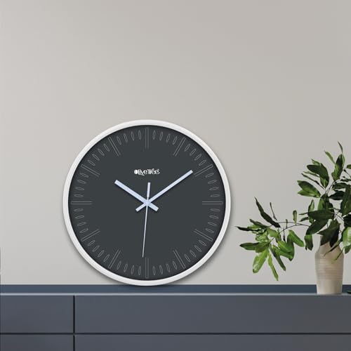 Image of Olive Tree Wall Clock 12 inch Silent Quartz Decorative Multicoloured Wall Clock Non-Ticking Classic Clock Battery Operated Round Easy to Read for Room /Home /Kitchen /Bedroom /Office /School - 9018
