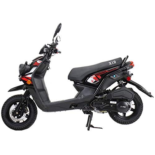 X-PRO Lanai 150 Moped Street Gas Moped 150cc Adult Bike with 12" Aluminum Wheels (Black)