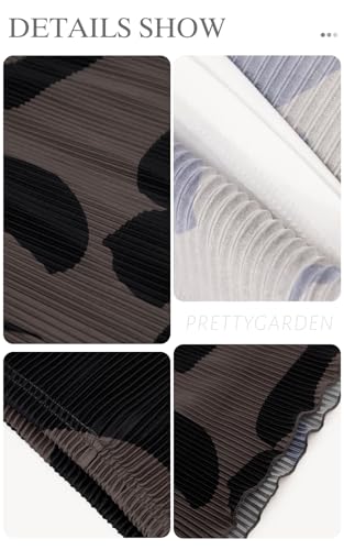 PRETTYGARDEN Women's 2025 Summer High Waist Graphic Print A Line Pleated Long Skirts for Women Trendy Plisse Midi Skirt - Image 7