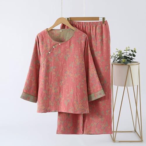 Women's Floral/Patterned Pajamas Set Kimono Hanfu Japanese Sleepwear Suit Loungewear Pajama Clothes2