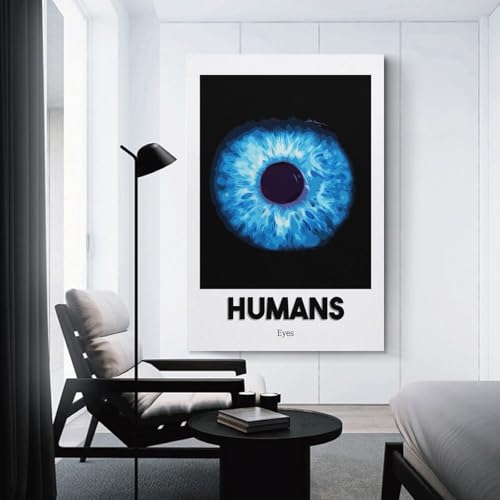 Tableau sur toile imprimé Human Eye de sinyumoney pour salon moderne 50x75cm