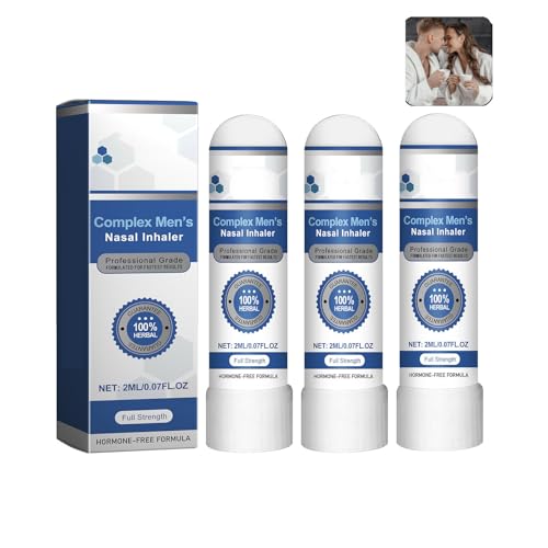Inhalateur nasal complexe pour hommes, formule naturelle, doux et non irritant, redonne énergie et vitalité aux hommes. (3PCS)