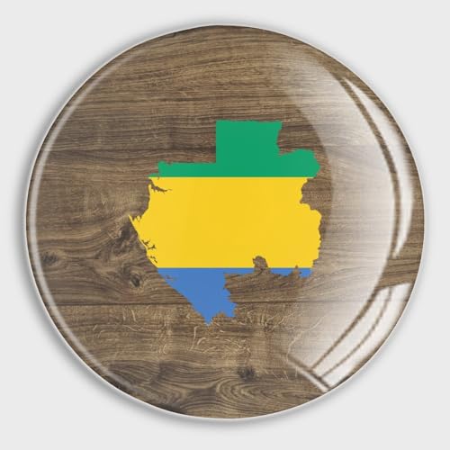 Aimant Gabon en verre lot de 4 pour fixer vos papiers sans rayer le frigo - 2