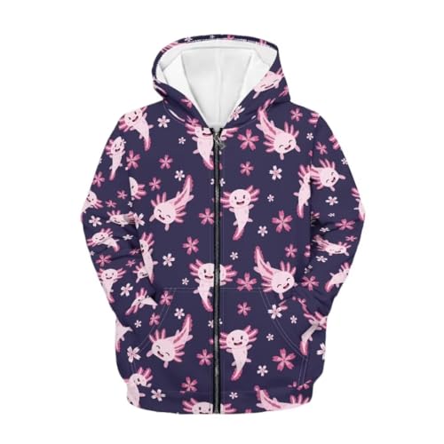 Boys Girls Zipper Hoodies Sweatshirt Long Sleeve Hoodies with Pockets Pullover Sports Tops Age 6-14 Kids