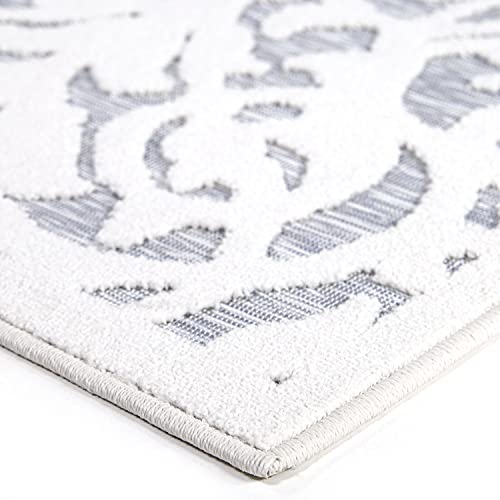 My Texas House by Orian Lady Bird Area Rug, 1'11" x 7'6", Natural Blue