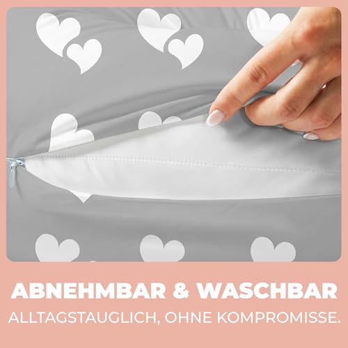 Stillkissen Schwangerschaftskissen XXL 200x70cm Lagerungskissen für Baby/Erwachsene Kissen für Schwangere Seitenschläferkissen mit Bezug aus Baumwolle Ergonomisch & Multifunktional 100% Waschbar