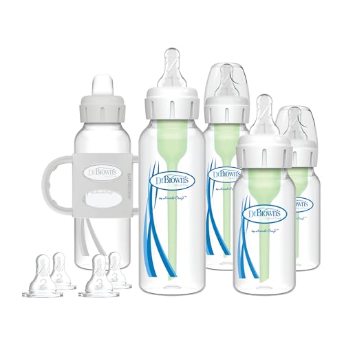 Dr. Brown’s Natural Flow® Anti-Colic Options+™ Narrow Baby Bottle Newborn Gift Set
