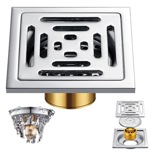 Scarico a Pavimento Quadrato in Acciaio Inox 100x100mm
