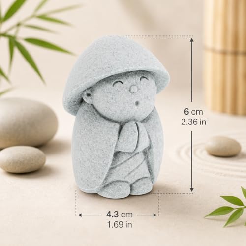 Pequeña estatua de Buda decorativa japonesa miniatura 2