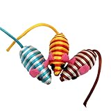 Five Twined Ratones Juguetes para gatos, 5 piezas de color aleatorio