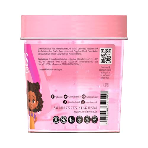 Salon Line, SOS Cachos, Gelatina Capilar Ativadora de Cachos, Kids Hidratação, Vegano - Para Cabelos