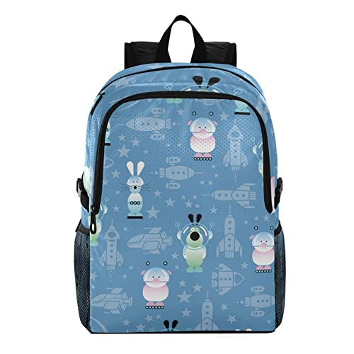 Cartable garçon fusée bleue Vnurnrn sac à dos léger et pliable