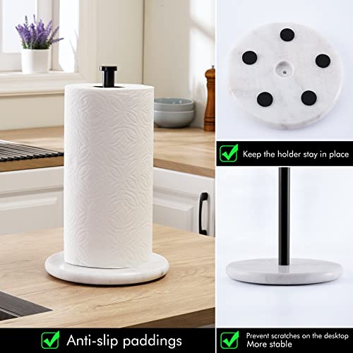 Kes Paper Towel Holder Kitchen Standing Paper Towel Roll Holders With Marble Base For Standard Or Jumbo-Sized Rolls Matte Black, Kph100-Bk #TOP7