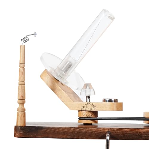 Image of Hind Handicrafts Wooden Yarn Ball Winder for Knitting Crocheting - Handcrafted - Natural Hand Operated - Knitter's Gifts Center Pull Ball Winder (Antique)