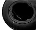 QUUPY Fashion Classic Black Wool Blend Fedora Hat Brim Flat Church Derby Cap