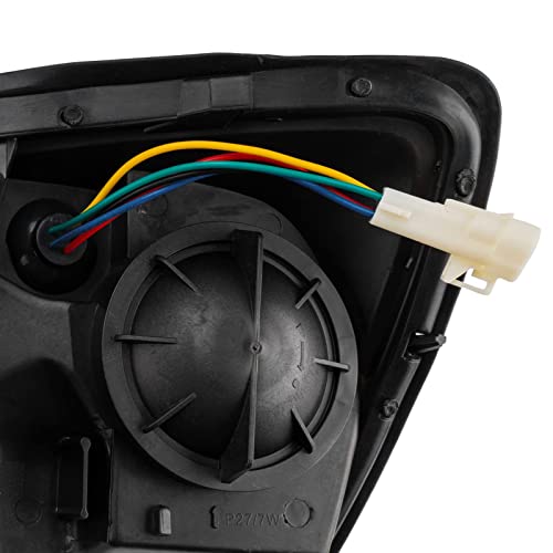 Autosity Headlight Assembly Compatible With Malibu 2004-2008 Halogen Reflector Amber Clear Black H9 High Beam / H11 Low Beam, Auto Part Headlight #TOP2