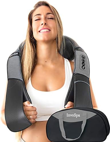 Shiatsu Back Shoulder and Neck Massager with Heat – Deep Tissue Kneading Pillow Massage – Back Massager for Back Pain, Shoulder Massager, Electric Full Body Massager, Relieve Foot Leg Muscle Pain Gift