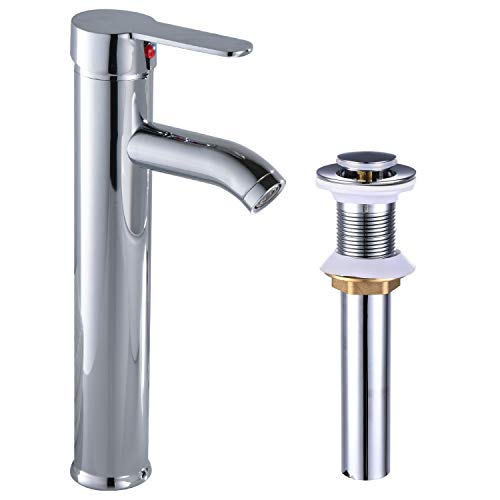Bathroom Vessel Sink Faucet Single Handle Chrome Polish Lavatory Vanity Mixer Bar Bowl