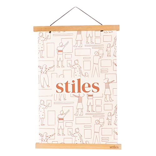 Stiles Magnetic Picture Frame, Wooden Poster Hanger with Adjustable String